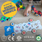 Clixo Wheel Creator Pack, 72 Pieces Pack - Construction Magnet Toy. Flexible, Creative-Boosting Magnetic Building Tiles. Educator-Approved Design For Hours Of Stem Play. Multisensory Toy. Age 4-99.