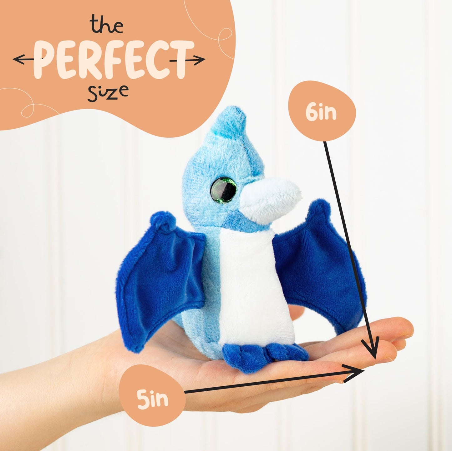 Forest & Twelfth Stuffed Pteranodon, Single Mini Stuffed Animal Plush Toy For Kids, Dinosaur Party Favors And Goody Bags, Classroom Treasure Box Prizes, Stocking Stuffers (Pteranodon)