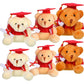 Sumind 6 Pieces Graduation Bears Class Of 2025 Graduation Plush Bears Bulk Stuffed Animal Bears With Cap For Kindergarten Primary School College High School Party Favors(Red)