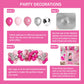 Disco Cowgirl Birthday Party Decorations Set - Photo Booth Props for Girls,Foil Balloon Pink Balloons for women Birthday Party S