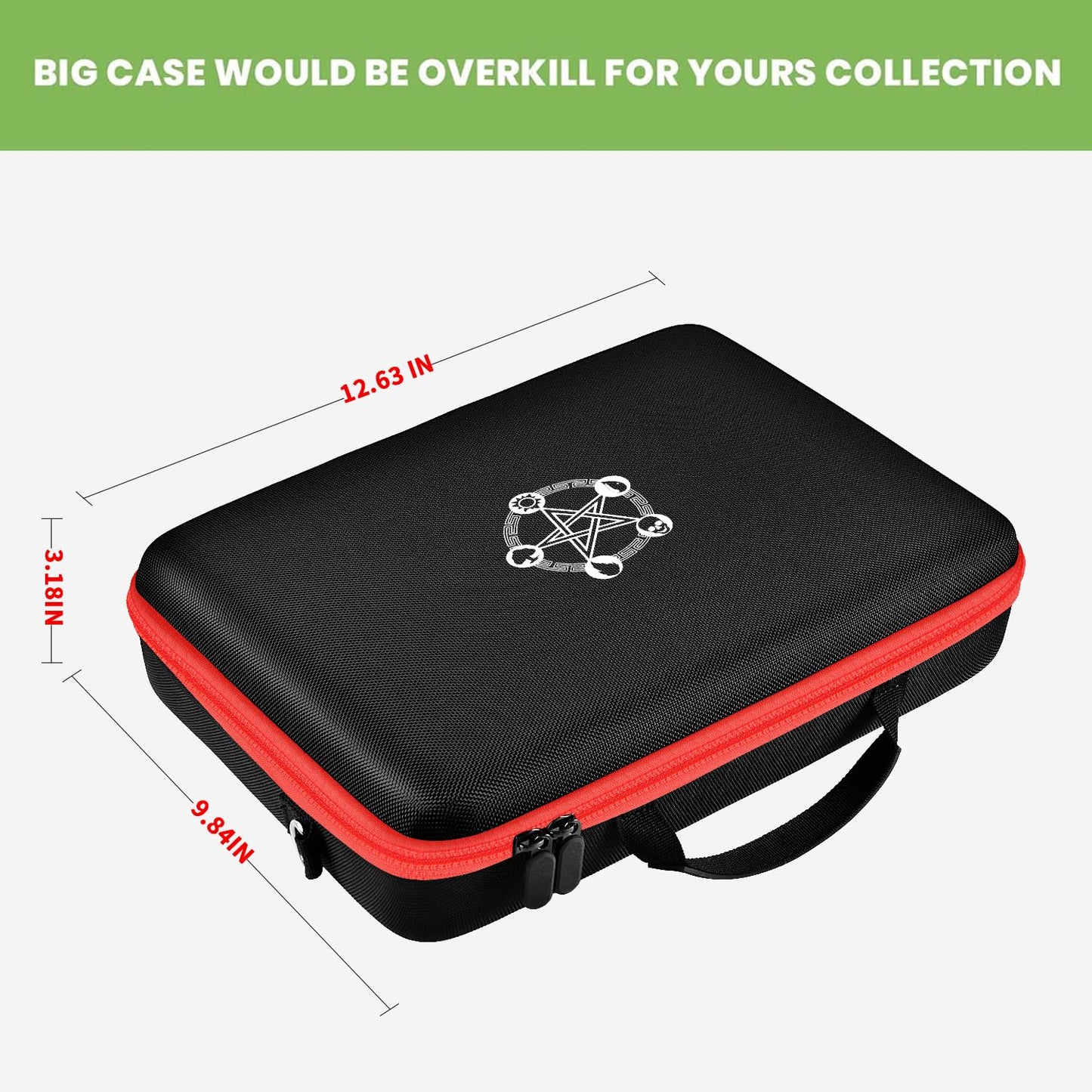 Card Deck Case For Trading Cards, Card Storage Box Holder For Magic The Gathering Booster/For Cards Against Humanity/For Cah Tcg Mtg Commander/For Yugioh/Football/Topps Sports Collectible Cards(Red)