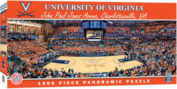 Masterpieces - 1000 Piece Jigsaw Puzzle, Ncaa Virginia Cavaliers, Panoramic Basketball Stadium View, Fun For Adults And Family,