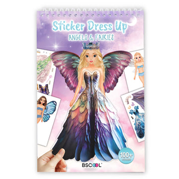 Bscool Sticker Dress Up Fairies And Angels. Sticker Activity Book For Kids, Learn To Dress Up Fairies And Angels With Sticker An