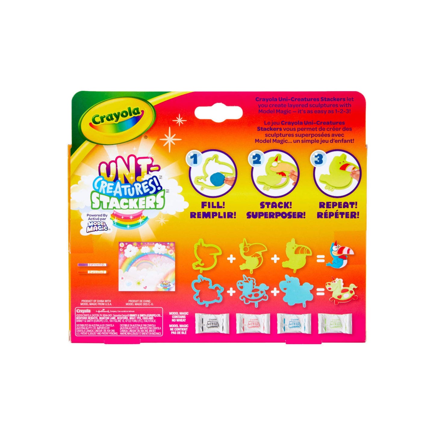 Crayola Uni-Creatures Model Magic Stackers, Unicorn Craft Kit, Gift for Kids, Ages 5, 6, 7, 8