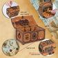 WOODEN.CITY Treasure Chest Escape Room Puzzle Box - 3D Wooden Mechanical Clue Box for Adults - Birch Plywood - Model WR355