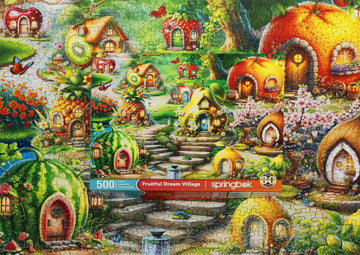 Springbok Fruitful Dream Village 500 Piece Jigsaw Puzzle For Adults