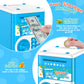 Blue Piggy Bank For Kids, Electronic Coin Money Bank, Children'S Safe Money Jar Toy Age 4 7 8 9 10 11 With Password Code Lock An