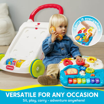 Syncfun Baby Learning Walker, 2 In 1 Sit To Stand Learning Toys, Baby Toys 6-12 Months, Educational Toys For 1 Year Old, Push Wa