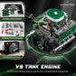 Mould King V8 Engine Model Kit - 2250+ PCS DIY Building Block, 8-Cylinder Combustion Engine for Kids & Adults 14+ Years, Model WX10182-SWR