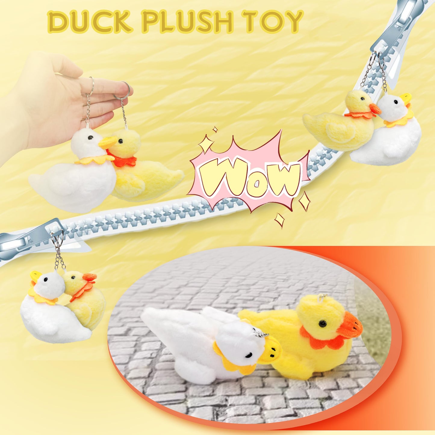 Jiaho 2 Pcs Duck Stuffed Animal Plush Toys, Kawaii Duck Plushies For Girls, Boys And Babies, Adorable Small Stuffed Animals Doll