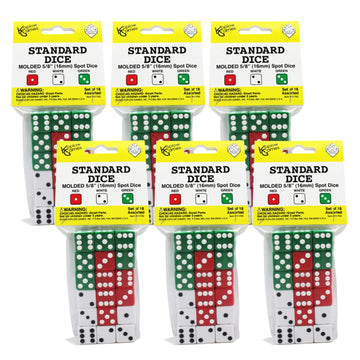 Koplow Games Dot Dice Set, 18 Per Pack, 6 Packs