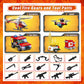 Wishalife City Fire Station Building Blocks Set, Fire Truck, Helicopter, Drone, Rescue Gear, Fire Command Center Playset, Firefi