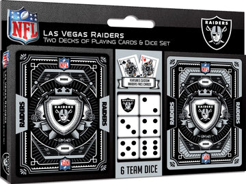 Las Vegas Raiders Playing Cards And Dice Set