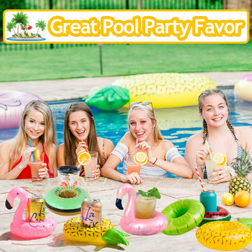 Ishyan Inflatable Drink Holder, Drink Floats Inflatable Cup Holders Flamingo Coasters For Swimming Pool Party