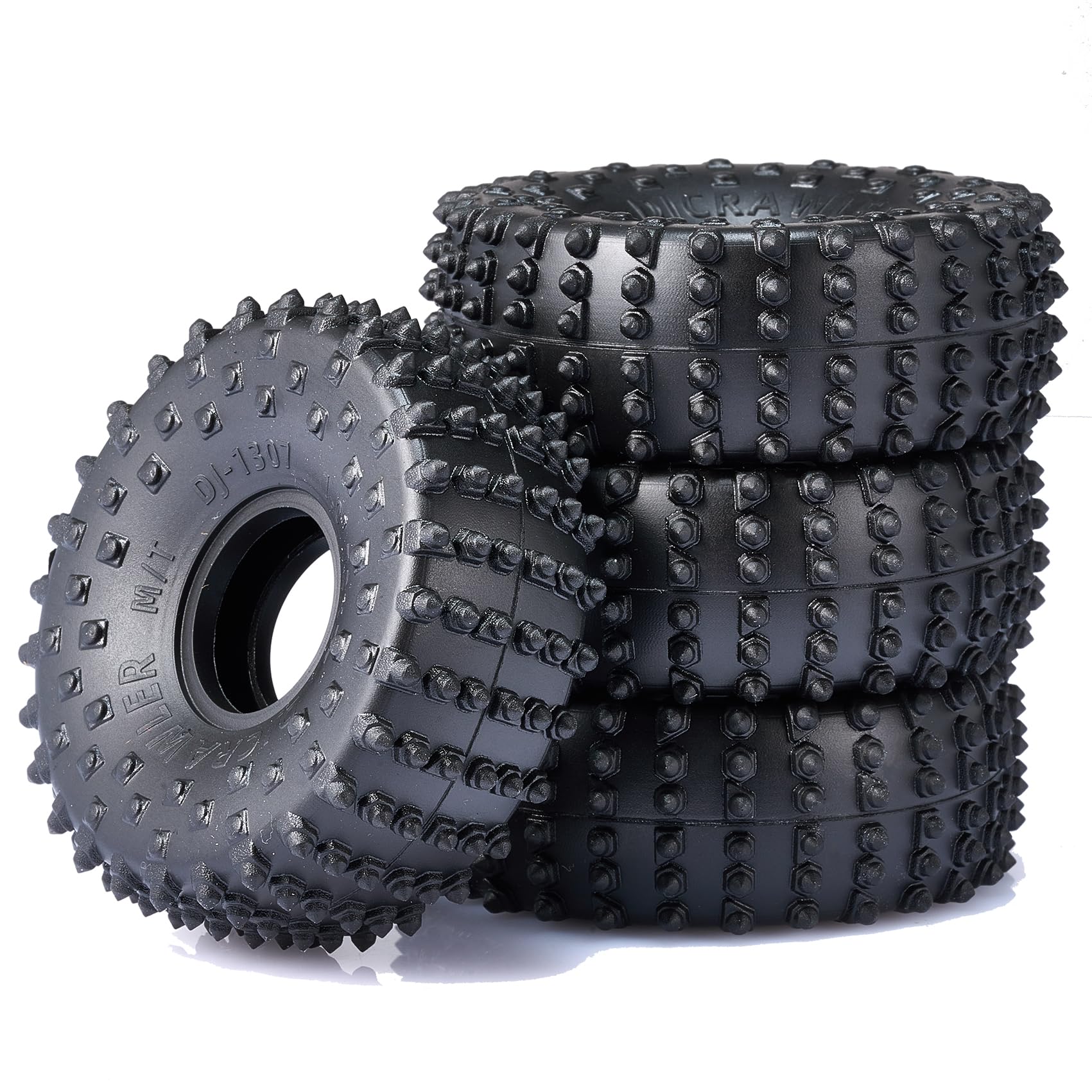 Super Soft 1.0 Pin Tires, 72 * 27Mm Sticky Crawler Tire For Trx4M 1/18 1/24 Rc Crawler Car Axial Scx24 Fms Fcx24 Ax24 Upgrade Wh