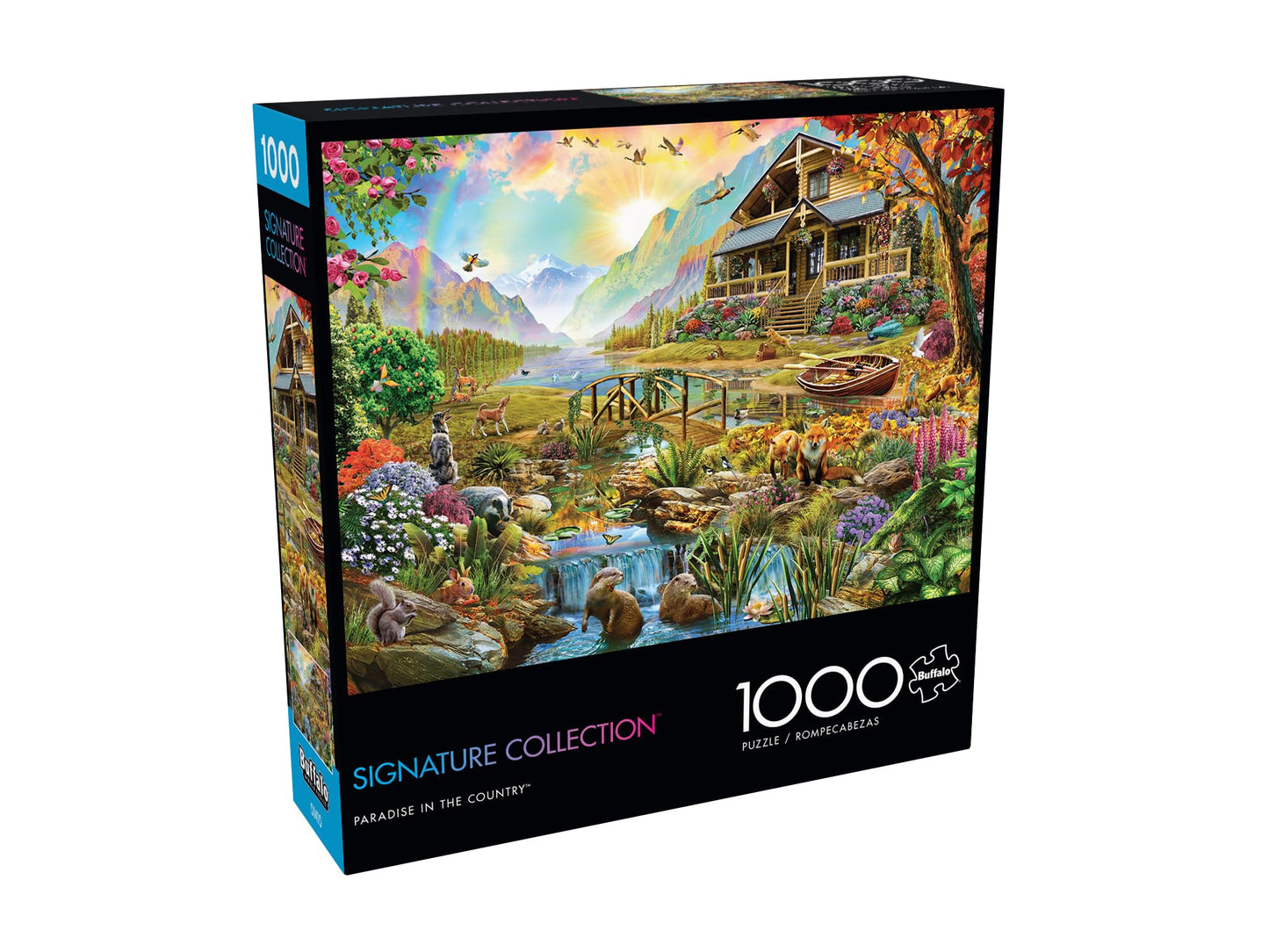 Buffalo Games 1000 Piece Jigsaw Puzzle - Paradise in The Country - Large Multicolor Cardboard - Model 1450