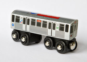 Munipals Mp0311Or Wooden Subway 'L' Train Chicago Cta Orange Line Midway Airport