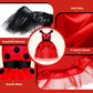 Innocheer Ladybug Dress Costume For Girls, Ladybug Costume Toddler Halloween Birthday Dress Up Pretend Play For Kids 2-10