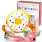 CONTRACONTACT Donut Girl Purse Party Set of 4, Kids Toys Crossbody Gift Sets in Four Colors for Girls Age 3+, Doughnut Toy Bags