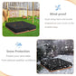 Square Sand Box Cover - Waterproof Dust Proof, Black - Fits 49L x 47W x 8.5H Box