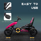 Aosom Kids Pedal Go Kart, Outdoor Ride On Toys With Swing Axle, Adjustable Seat, Handbrake, 4 Shock-Absorbing Wheels, Gift For Boys And Girls Aged 3-8 Years Old, Pink