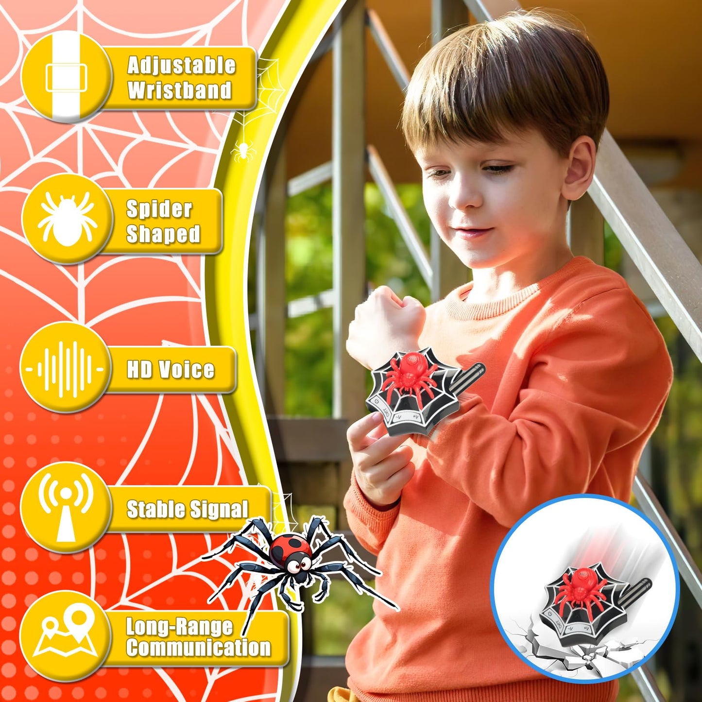 Walkie Talkies For Kids Boys Toys Ages 6-8 Outdoor Girls Toy 3 4 5 6 7 8-12 Year Old Boy Birthday Gift Long Range 2 Way Radio Hi