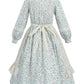Fccam Prairie Colonial Dress Girls Long Sleeve Pioneer Dress Costume Floral Pioneer Girl Laura Ingalls Wilder Green Xl