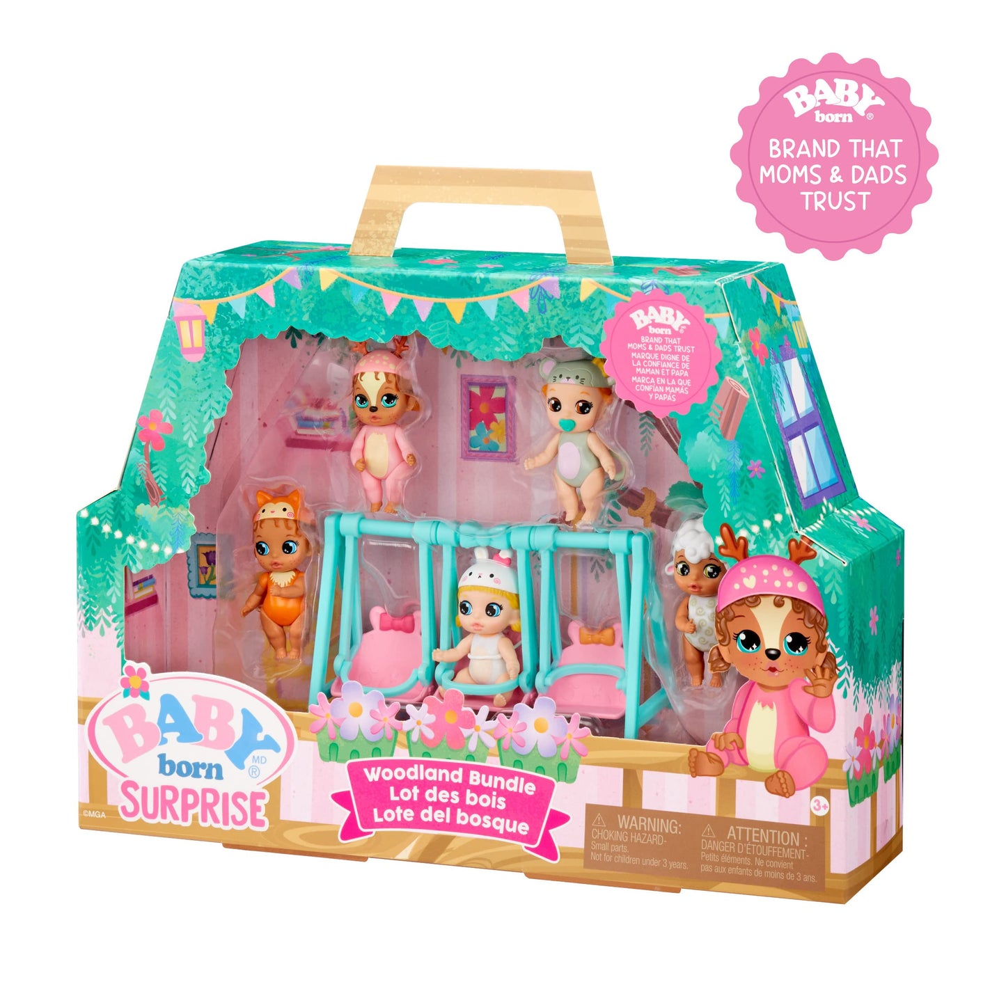 Baby Born Surprise Mini Babies Woodland-Themed Bundle - Value Playset With 5 Collectible Mini Baby Dolls, For Kids Ages 3 And Up