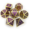 Haxtec D&D Metal Dice Set Gold Purple DND Dice for Dungeons and Dragons Gifts RPG Roleplaying Dice