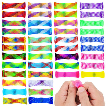 PenVinoo Fidget Toy 42 Pack - Mixed Color Marble & Mesh Stress Relief Toys for Kids & Adults, ADHD, Autism, Halloween Decorations