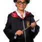 Harry Potter Costume Combo, Official Wizarding World Harry Potter Hooded Robe, Glasses And Wand For Kids, Size Large (10-12)