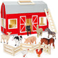 Gmaophy Farm Animals Toys For 3+ Year Old Toddlers Girls Boys, Big Wooden Barn Farm With Figures Animals Toy For Kids, Farm Playset Educational Learning Toys, Ideal Christmas Birthday Gifts