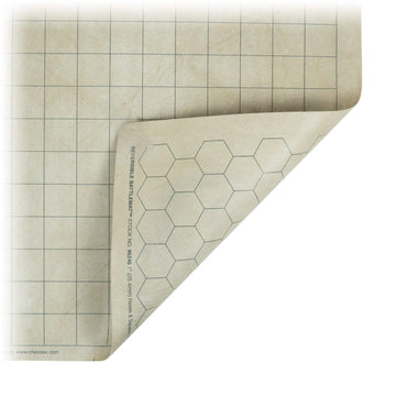 Chessex Role Playing Play Mat: Battlemat Double-Sided Reversible Mat For Rpgs And Miniature Figure Games (26 In X 23 1/2 In) Squ