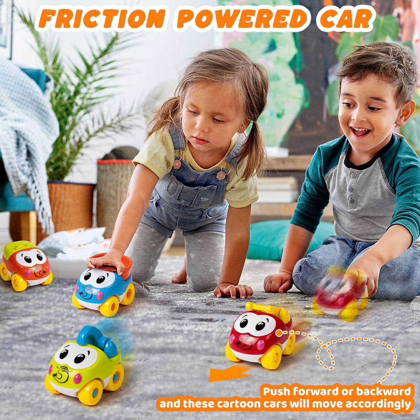 Toddler Toys For 1 2 3 Year Old Boys And Girls Birthday Gifts, Elephant Slide With 4 Animal Cars Learning Baby Toys 12-18 Months
