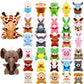 Skylety 32 Pcs Mini Animal Plush Toy Assortment Cute Small Safari Stuffed Toys Small Animals Keychain Decoration for Kids Back t