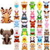 Skylety 32 Pcs Mini Animal Plush Toy Assortment Cute Small Safari Stuffed Toys Small Animals Keychain Decoration for Kids Back t
