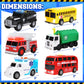 Playkidiz Toy Cars For Toddlers - 6Pcs Pull Back Cars Toys With Light And Sounds, City And Emergency Vehicles Set, Including Pol