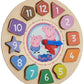 Peppa Pig Shape Sorter Clock Puzzle for 36 months to 48 months, 14Pieces (12Piece numbers + Clock + Stand )