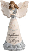 Pavilion - Elements Grandmother Angel Figurine - 8-Inch, Holding Heart, Inscription A Grandmother'S Love Warms The Heart