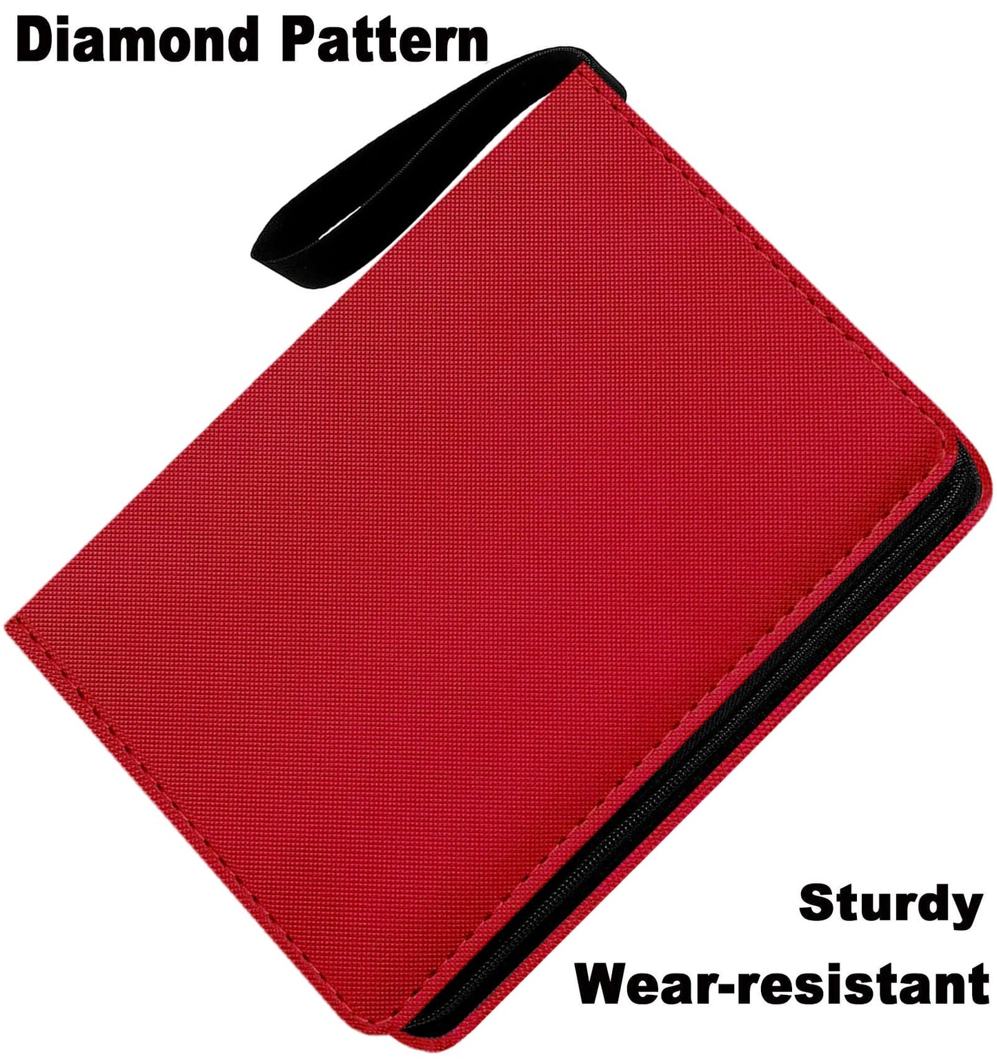 Card Binder 9 Pocket enhanced Zipper Trading Card Album 720 Cards Folders for Collectible MTG TCG Sports Cards Binder (Red)