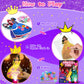 Fortand Poke-Art Crafts Kit for Kids, Princesses Craft Kits for Girls Ages 4-9 Paper Craft Kits with LED Base DIY Creative Activ