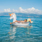 Poolcandy Gigantic Inflatable 2 To 3 Person Pool, Beach, And Lake Swim Rafts (Gigantic 2 To 3 Person Gold Glitter Unicorn)