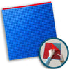 Creative Qt Makerbase, Blue, 1 Piece, 10”X10” Peel-And-Stick Toy Building Blocks Stackable Baseplates, Bases For Play Tables, Walls, And More, Compatible With All Major Brick Brands