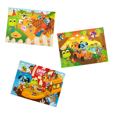 Land Of B. – Jigsaw Puzzles – 3 Puzzles For Kids – Puzzle Set – Classic Toys – 3 Years + – Puzzle Adventures