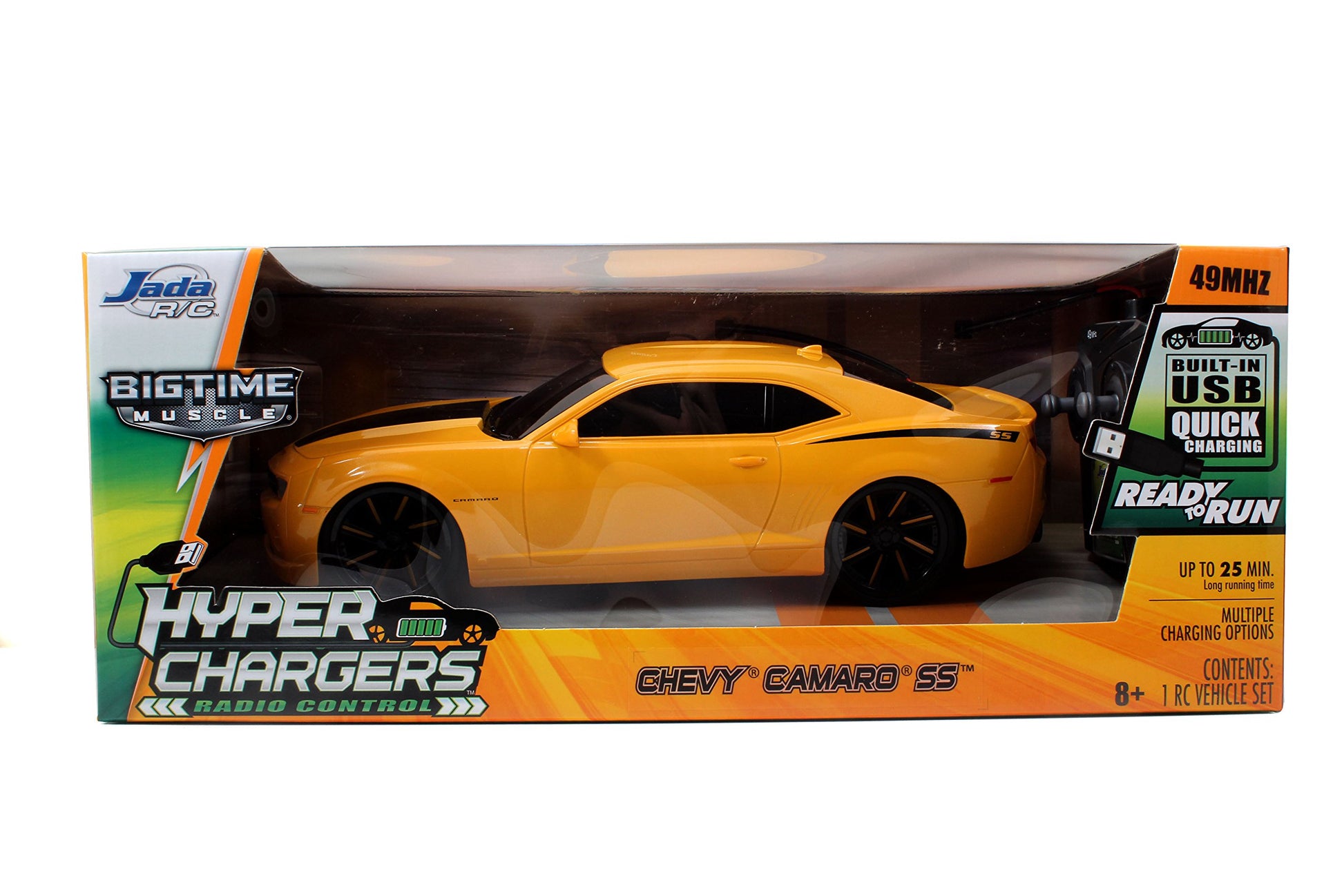 Jada Toys HyperChargers 2010 Chevy Camaro SS 1:16 BTM Remote Controlled Vehicle, Yellow