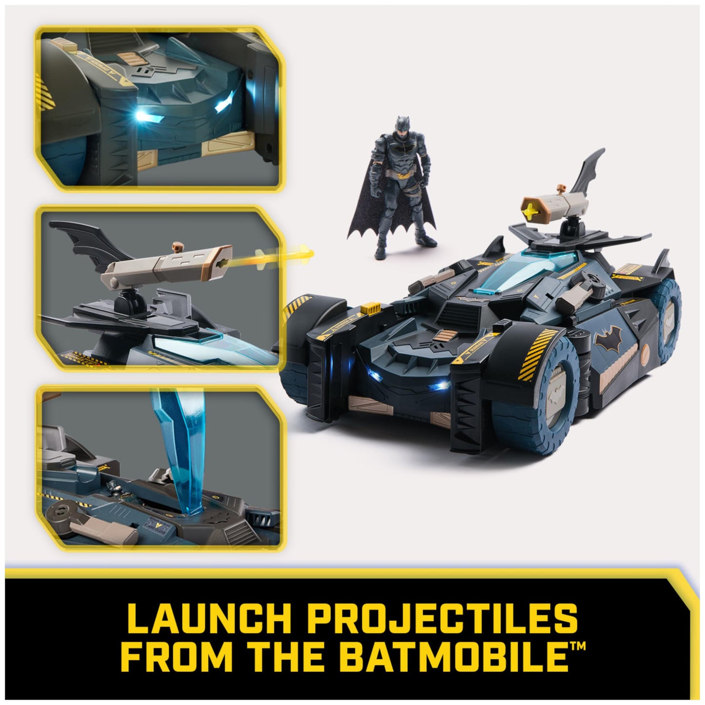 DC Comics Batman Ultimate Transforming Batmobile Playset 2-in-1 with Exclusive Figure, Lights & Sounds, Kids Toys for Ages 4+