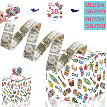 Birthday Money Box For Cash Gift, Money Roll Gift Box For Cake Pull Out Kit With Cards Money As Money Bouquet, Surprise Birthday