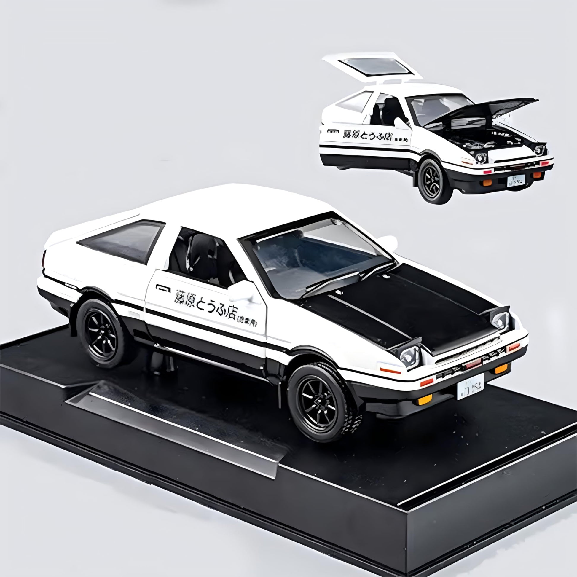 Mzexoma Initial D Toyota Trueno AE86 Alloy Diecast Car Model, Sports Car Toys for Kids and Adults,Pull Back Vehicles Toy Cars (B