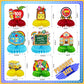 JULMELON 100th Day of School Decorations Honeycomb Centerpiece, 8 PCS Happy 100 Days Of School Centerpieces for Tables 100 Days