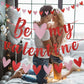 Red Glitter Be My Valentine Banner and Red Pink Valentines Day Heart Garland,Happy Valentines Day Banner for Valentines Day Par